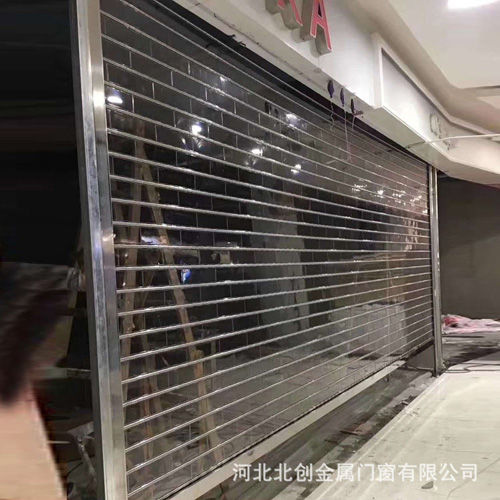 商場門店透明水晶電動卷簾門